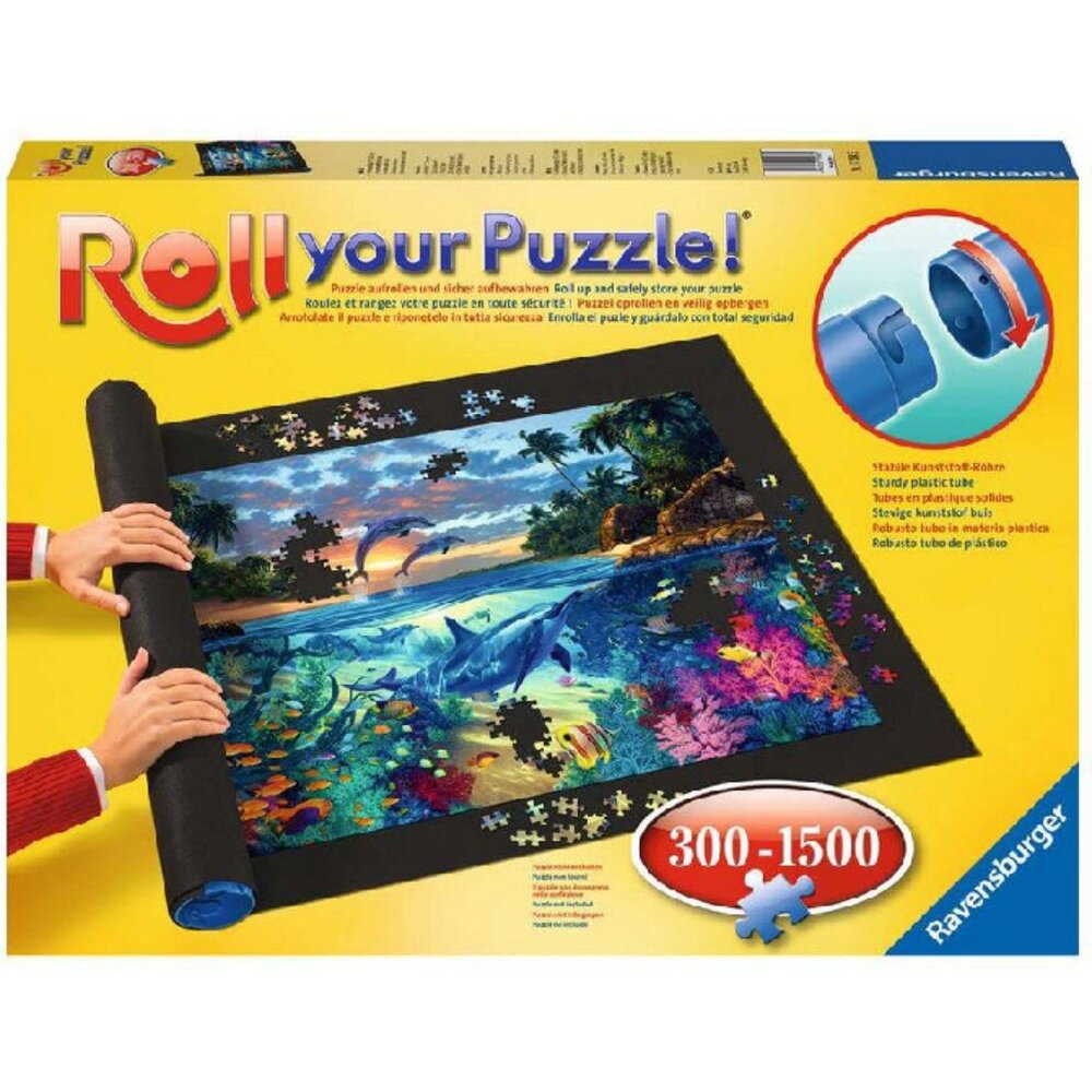 Ravensburger-Roll your Puzzle 300-1500 pcs Puzzle Felt Mat & Tube NIB